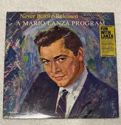 A MARIO LANZA PROGRAM 1960 RCA RED SEAL"ORTHOPHNIC"HI-FI OPERA-LIVE-VINYL LP  - Image 1 of 4