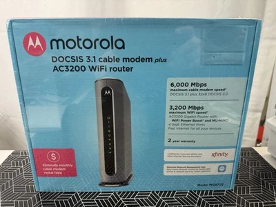 Motorola MG8702 DOCSIS 3.1 Cable Modem & AC3200 Dual-Band WiFi Router MG8702-10 - Image 1 of 4