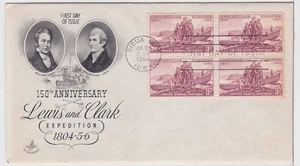 TurtlesTradingPost - Lewis & Clark Expeditions #1063- 1954 FDC Artcraft Block - Picture 1 of 1