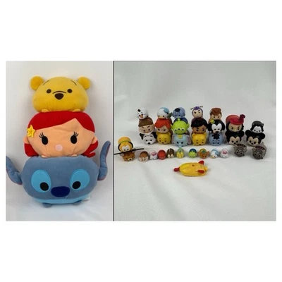 Disney Tsum Tsum Lote 34 Figuras Vinilo 33 + Peluche Grande Triple Pila Mezcla Foto 1 de 4