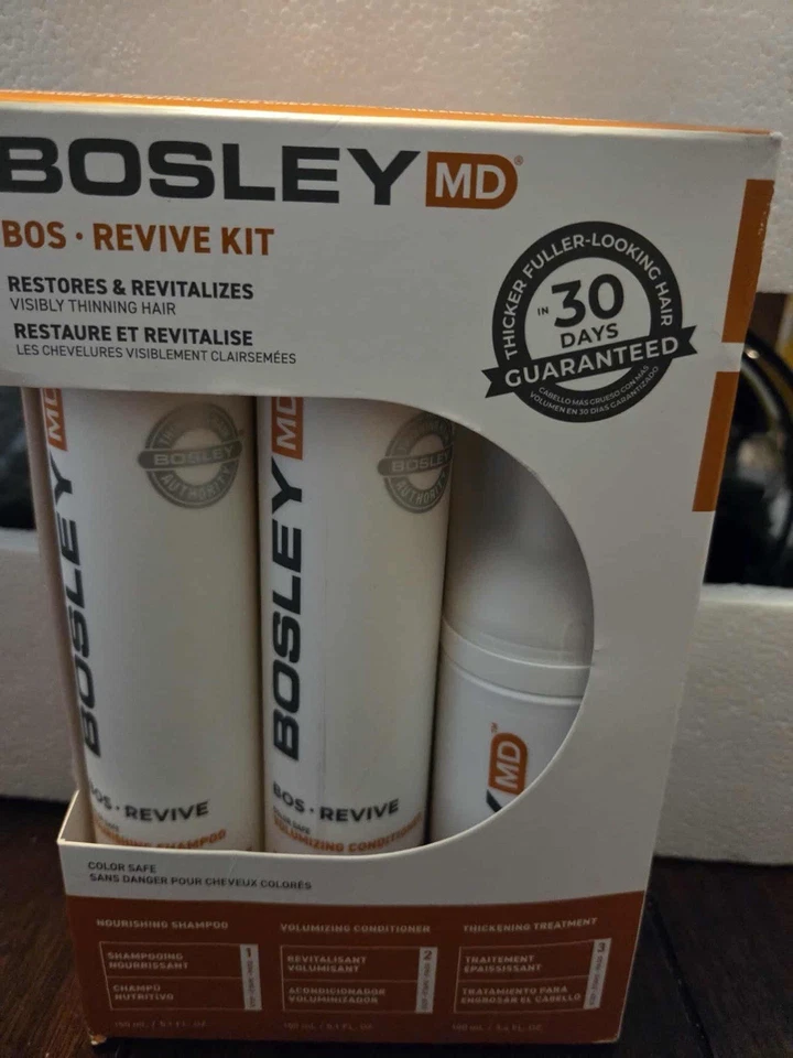 KIT Bosley MD Revive Color Champú Nutritivo Seguro, Acondicionador y Tratamiento Foto 1 de 1