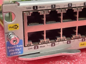 J9991A HPE Aruba 20Port G-E PoE+4-P 1/2.5/5/XGT v3 zl2 Module HPE REF Used - Afbeelding 1 van 2