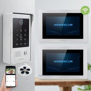 HOMSECUR WIFI Video Door Phone Call Intercom Password Night Vision Door Unlock - Picture 1 of 10