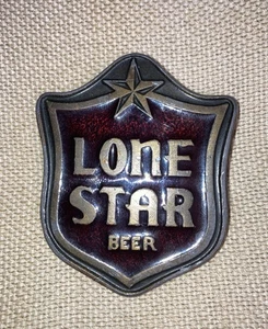 Lone Star Bier Logo Promo Kleid Gürtelschnalle Texas Vintage 1970er Koleaco - Bild 1 von 5
