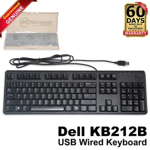 Dell KB212-B USB Wired 104-Key Quiet Ergonomic Keyboard Black C638N - Picture 1 of 6