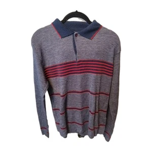Maglione uomo vintage grande Cosby nonno accademia maglia polo pullover retrò anni 80 - Foto 1 di 6