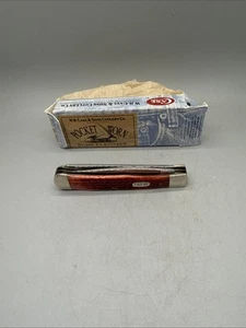 CASE CRIMSON RED BONE TRAPPER KNIFE NEVER USED IN BOX # 6254 SS - Picture 1 of 7