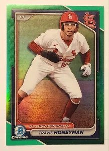 2024 Bowman Chrome Travis Honeyman Green Refractor /199 Cardinals #BCP-46 - Picture 1 of 5