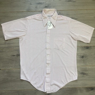 Camisa De Colección JCPenney Towncraft Penn Prest Abotonada Manga Corta Cuello 42 pulgadas Foto 1 de 4