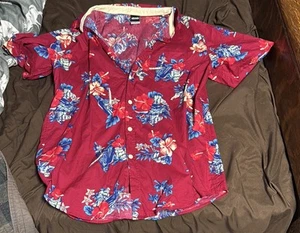 Star Wars Hawaiian Shirt Large Darth Vader Stormtrooper Floral Beach Retro - Picture 1 of 5