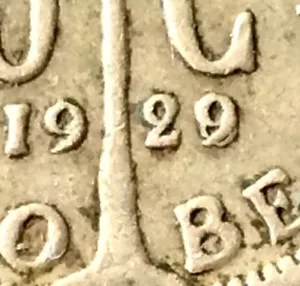 Congo Belge - Très Jolie monnaie de 50 Centimes 1929/6 ? - rare surfrappe - Picture 1 of 3