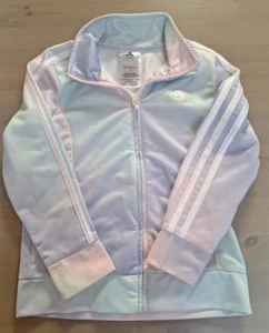 Adidas Zip-up Long Sleeve Activewear Track Jacket Girls Size 5 - Picture 1 of 3