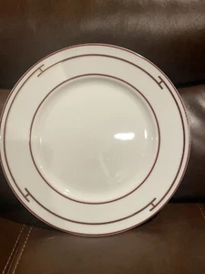 Hermes Rhythm Dinner Plate 10.6" Red Porcelain 27 cm Store Display - Picture 1 of 3