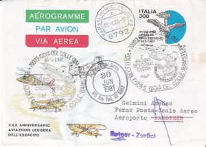 SAN MARINO 1981 - AEROGRAMMA XXX ANNIVERSARIO AVIAZIONE LEGGERA DELL'ESERCITO - Foto 1 di 2