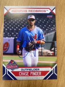 2023 Memphis Redbirds Chase Pinder Auto Signed Autograph Cardinals 