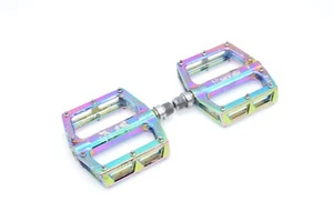 Jet Fuel Aluminium Mountain Bike Flat Platform Pedal Removeable Pins MTB XC - Picture 1 of 6