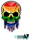 DRIPPING Gothic SKULL & LGBTQ+ Pride Rainbow Flag vinyl car bike sticker decal