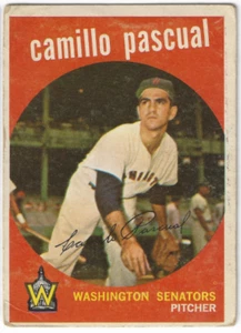 Camillo Pascual 1959 Topps Baseball Card Washington Senators #413 - Picture 1 of 2