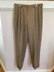 Pantalones de vestir con puños plisados 36x34 Usados en excelente estado - Imagen 1 de 5