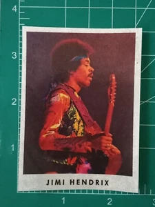 1971 BERGMANN HIT PARADE JIMI HENDRIX MUSIC STICKER CARD REMOVED - Picture 1 of 2