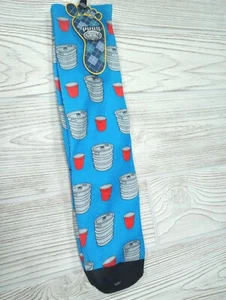 NEW Party Solo Cup Keg Socks Mens Unisex Novelty Crew Dress Long Footwear NWT - Picture 1 of 2
