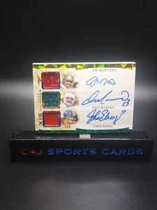 2022 Blatt im Spiel gebraucht MONTANA, ELWAY, MARINO, AIKMAN... Auto Autogramm 2/6 - Bild 1 von 2