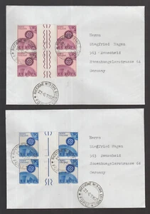 Europa Cept Italien 1967 Zwischensteg auf 2 tollen Sammlerbelegen - Picture 1 of 1