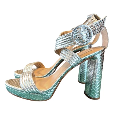 Сандалии на высоких каблуках Antonio Melani Camille Metallic Snake размер 8,5, 9,5, 10 М новые - Изображение 1 из 4