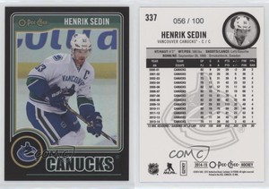2014-15 O-Pee-Chee Black Rainbow /100 Henrik Sedin #337 HOF