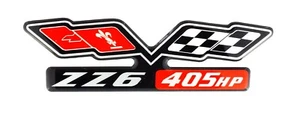 ZZ6 405HP (FLAGS) EMBLEM Super Sized BLACK BACKGROUND - Picture 1 of 2