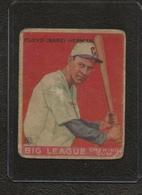 1933 Goudey Baseball Card #5 Floyd "Babe" Herman, Chicago Cubs, HOF, Fair! - Image 1 of 2
