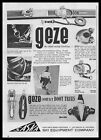 1964 Saska Ski Equipment Los Angles California Geze Snow Skis Vintage Print Ad