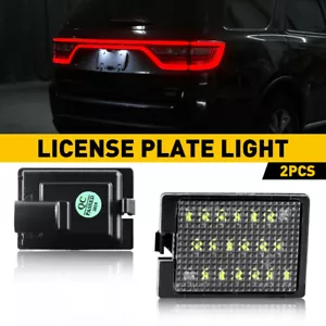 For 2014-2021 Dodge Durango "SUPER BRIGHT"White LED License Plate Light Lamp SET - Picture 1 of 8