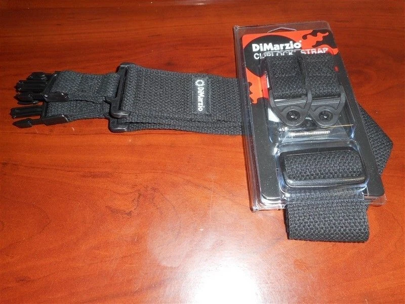 NUEVO DiMarzio ClipLock Quick Release 2" Correa de Guitarra de Algodón - NEGRA Foto 1 de 1