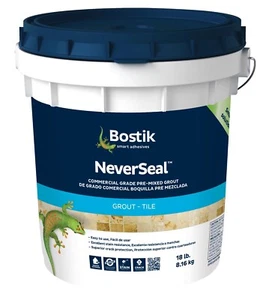 Bostik Neverseal Rapidcure Pre-mixed Grout - Classic Bone 18lb Bucket - Picture 1 of 3