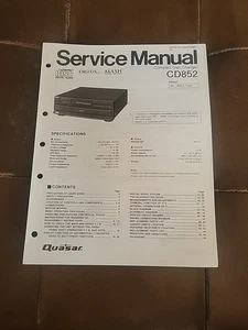 Quasar Compact Disc Wechsler CD852 Service Manual Original - Bild 1 von 1