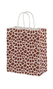 SSWBasics Mediano - Bolsas de compras de papel con impresión de jirafa - Estuche de 100 - Imagen 1 de 1