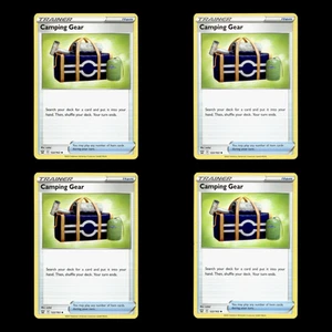 4x Camping Gear 122 Sword Shield Battle Styles 2021 Pokemon Cards Playset TCG - Picture 1 of 7