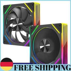 Ventilateur PC RGB Daisy Chain Case Ventilateur 4 broches PWM Case Ventilateur pour étuis CPU Liquid Coolers - Photo 1/24