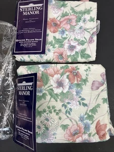 Sterling Manor Quilted Pillow Sham Standard Size New Vintage Pair of 2 - Picture 1 of 8