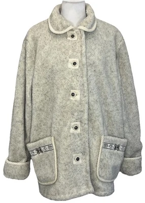 Chaqueta polar reversible Komitor XL nórdica bordada con cordón cintura De Colección Foto 1 de 4