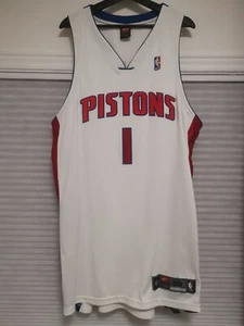 Vintage Nike NBA Detroit Pistons Chauncey Billups #1 Authentic jersey size 52 - Picture 1 of 5