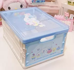 Sanrio Cinnamoroll Decorative Storage Box Stacking Sturdy Folding Container Case - Picture 1 of 22