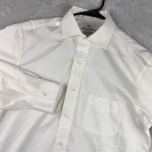 Camisa Brooks Brothers Para Hombre 14.5/32 Blanca Coolmax Performance No Hierro Elástica - Imagen 1 de 8