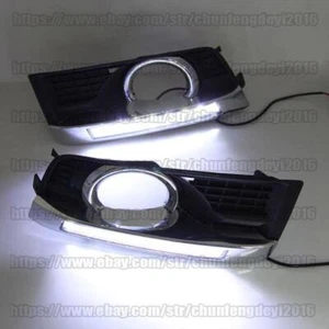 Daytime Running Lights DRL LED Fog Lamp Chrome Cover for Cadillac SRX 2010-2016 - Picture 1 of 6