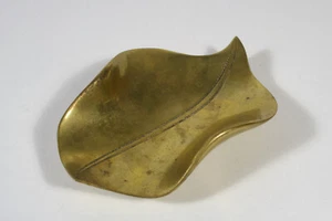 kleine Messingschale "Blatt" / small Brass Bowl "Leaf" - Imagen 1 de 8