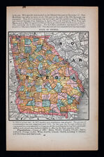 1885 McNally Map Georgia Atlanta Athens Savannah Macon Columbus Rome Augusta GA
