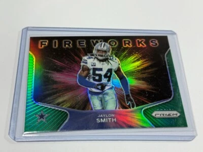 2020 Panini Prizm Fireworks Green Prizm Jaylon Smith #25 Dallas Cowboys - Image 1 of 2