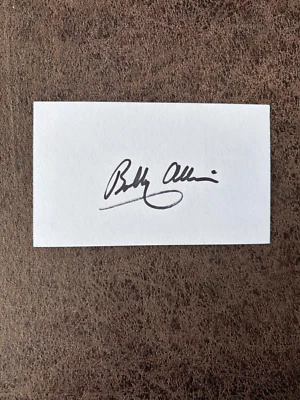 Bobby Allison Index Card - NASCAR - Autographed! - Image 1 of 2