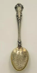  Oshkosh, Wisconsin Sterling Silver Souvenir Spoon Cambridge by Gorham #7489 - Picture 1 of 10